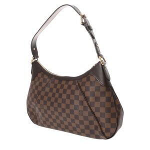 Louis Vuitton Thames Bag Canvas Brown Shoulder Damier